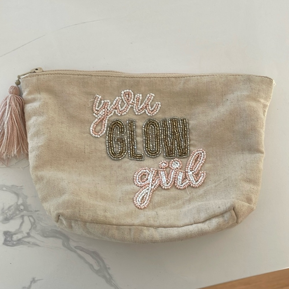 Beaded Anthropologie Style Makeup Bag